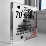 70th Birthday Acrylic Plaque 70th Birthday Gifts for Women