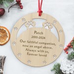 Personalised Dog Memorial Tree Bauble Engraved Pet Loss Gifts