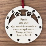 Personalised Dog Memorial Tree Bauble Engraved Pet Loss Gifts