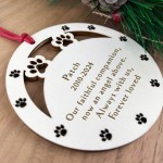 Personalised Dog Memorial Tree Bauble Engraved Pet Loss Gifts