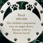 Personalised Dog Memorial Tree Bauble Engraved Pet Loss Gifts