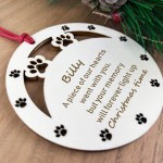 Personalised Pet Memorial Christmas Tree Bauble Decoration Wood