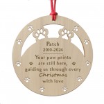 Personalised Dog Memorial Christmas Tree Decoration Engraved