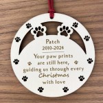 Personalised Dog Memorial Christmas Tree Decoration Engraved