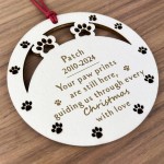 Personalised Dog Memorial Christmas Tree Decoration Engraved