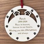 Personalised Dog Memorial Christmas Ornaments Pet Memorial Gifts