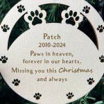 Personalised Dog Memorial Christmas Ornaments Pet Memorial Gifts