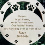 Personalised Pet Dog Memorial Christmas Tree Bauble Decoration