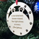 Pet Christmas Bauble Remembrance memorial tree decoration