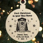 1st Christmas in Your New Home Bauble Personalised Ornament