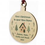 1st Christmas In Your New Home Personalised Christmas Decoration