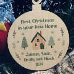 1st Christmas In Your New Home Personalised Christmas Decoration