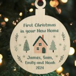 1st Christmas In Your New Home Personalised Christmas Decoration