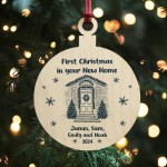 1st Christmas In Your New Home Personalised Wooden Bauble