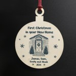 1st Christmas In Your New Home Personalised Wooden Bauble