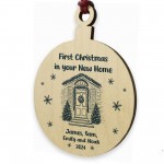 1st Christmas In Your New Home Personalised Wooden Bauble