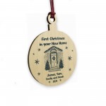 1st Christmas In Your New Home Personalised Wooden Bauble