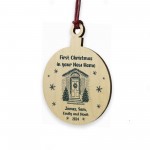 1st Christmas In Your New Home Personalised Wooden Bauble