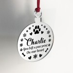 Personalised Dog Loss Memorial Gift Acrylic Engraved Bauble