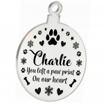 Personalised Dog Loss Memorial Gift Acrylic Engraved Bauble