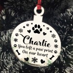 Personalised Dog Loss Memorial Gift Acrylic Engraved Bauble