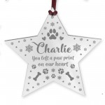 Personalised Dog Memorial Star Christmas Ornaments Pet Gift