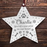 Personalised Dog Memorial Star Christmas Ornaments Pet Gift