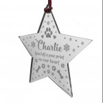 Personalised Dog Memorial Star Christmas Ornaments Pet Gift