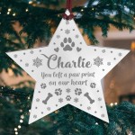 Personalised Dog Memorial Star Christmas Ornaments Pet Gift