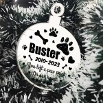 Personalised Pet Memorial Christmas Tree Bauble Decoration 