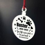 Personalised Pet Memorial Christmas Tree Bauble Decoration 