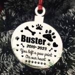 Personalised Pet Memorial Christmas Tree Bauble Decoration 