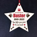 Personalised Dog Memorial Wooden Christmas Tree Decoration