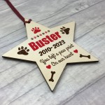 Personalised Dog Memorial Wooden Christmas Tree Decoration