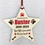 Personalised Dog Memorial Wooden Christmas Tree Decoration