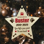 Personalised Dog Memorial Wooden Christmas Tree Decoration