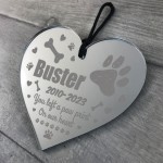 Personalised Pet Memorial Christmas Tree Bauble Decoration Heart