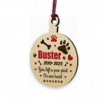 Personalised Dog Memorial Christmas Tree Bauble Pet Loss Decor