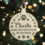 Personalised Pet Memorial For Dog Cat Tribute Plaque Wooden Baub