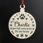 Personalised Pet Memorial For Dog Cat Tribute Plaque Wooden Baub