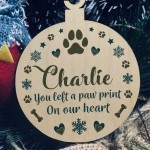 Personalised Pet Memorial For Dog Cat Tribute Plaque Wooden Baub