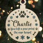 Personalised Pet Memorial For Dog Cat Tribute Plaque Wooden Baub