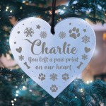 Personalised Dog Memorial Christmas Ornament Pet Memorial Bauble