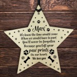 Personalised Pet Memorial Christmas Tree Bauble Wooden Star