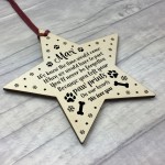 Personalised Pet Memorial Christmas Tree Bauble Wooden Star