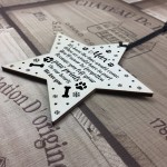 Personalised Pet Memorial Christmas Tree Bauble Wooden Star