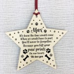 Personalised Pet Memorial Christmas Tree Bauble Wooden Star