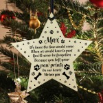 Personalised Pet Memorial Christmas Tree Bauble Wooden Star