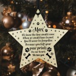 Personalised Pet Memorial Christmas Tree Bauble Wooden Star