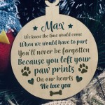 Pet Memorial Wooden Christmas Tree Decoration Personalised